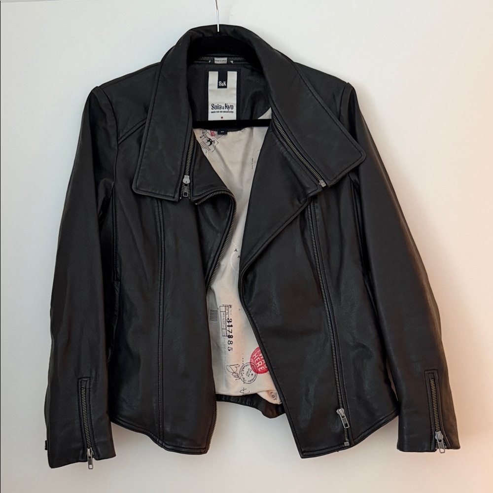 Soia and Kyo Women's Black Leather Jacket